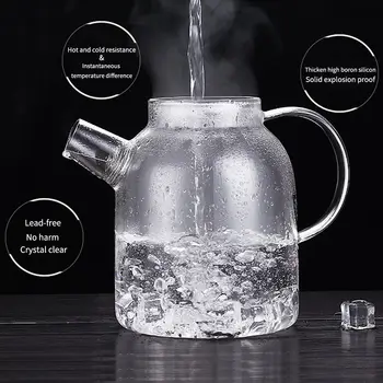Resistant Transparent Glass Kettle Hot TOD-1800ml Water Pitcher, Teapot Coffee Juice Jug with Stainless Strainer Functional
Resistant Transparent Glass Kettle Hot TOD-1800ml Water Pitcher, Teapot Coffee Juice Jug with Stainless Strainer Functional