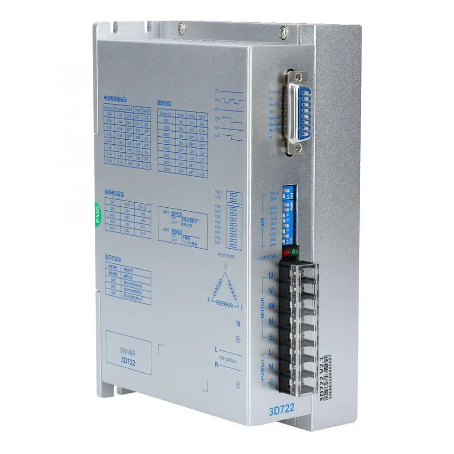 Stepper Motor Driver Low Noise 3D722 Bipolar Constant Current Chopping Research Control Driver for 3-Phase Motor DC Motor
Stepper Motor Driver Low Noise 3D722 Bipolar Constant Current Chopping Research Control Driver for 3-Phase Motor DC Motor