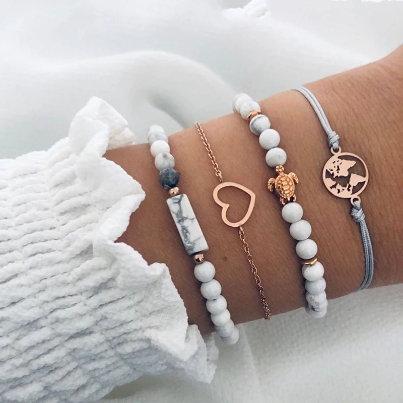 Yobest Bohemian Geometric Stone Bracelet Set for Women Vintage Rope Taseel Sequin Moon Map Map Heart Leaf Female Jewelry NEW
Yobest Bohemian Geometric Stone Bracelet Set for Women Vintage Rope Taseel Sequin Moon Map Map Heart Leaf Female Jewelry NEW