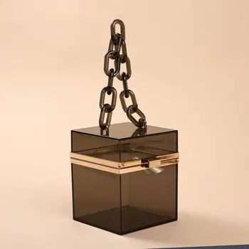 Clear acrylic clutch Purse women transparent bag plastic box bag girl vintage retro party handbag 2020summer bag purse totes 
Clear acrylic clutch Purse women transparent bag plastic box bag girl vintage retro party handbag 2020summer bag purse totes