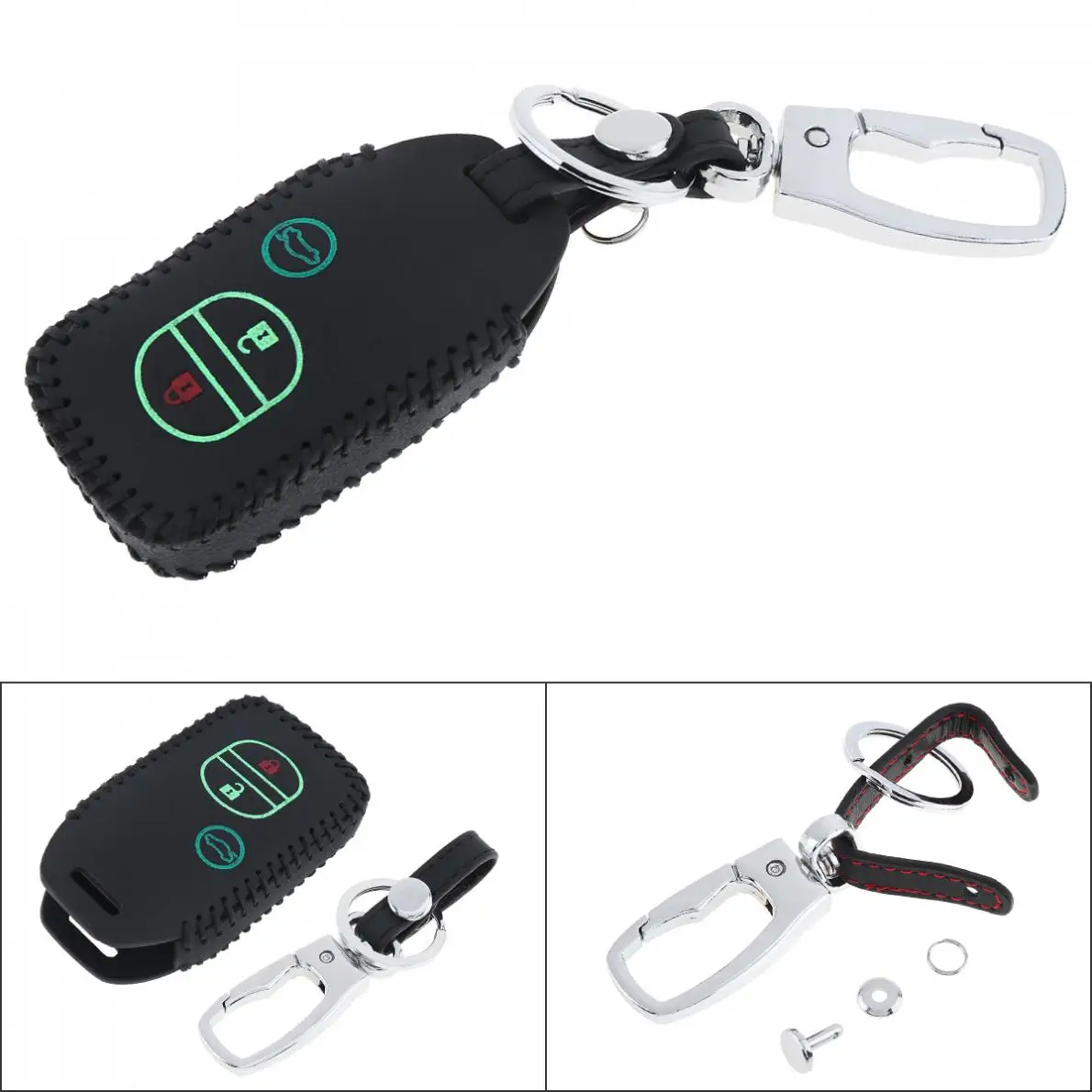 3 Buttons Hand Sewed Leather Noctilucent Car Key Cover Protector Holder Hang Buckle for Toyota Land Cruiser Prado 150 Camry
3 Buttons Hand Sewed Leather Noctilucent Car Key Cover Protector Holder Hang Buckle for Toyota Land Cruiser Prado 150 Camry