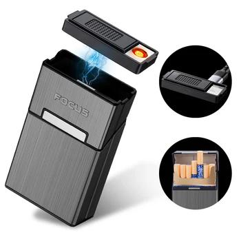 FD069 Removable Magnetic Top Electric ARC Lighter 20pcs Cigarette Case With USB Rechargeable Plasma Lighter Holder Box FD069 
FD069 Removable Magnetic Top Electric ARC Lighter 20pcs Cigarette Case With USB Rechargeable Plasma Lighter Holder Box FD069