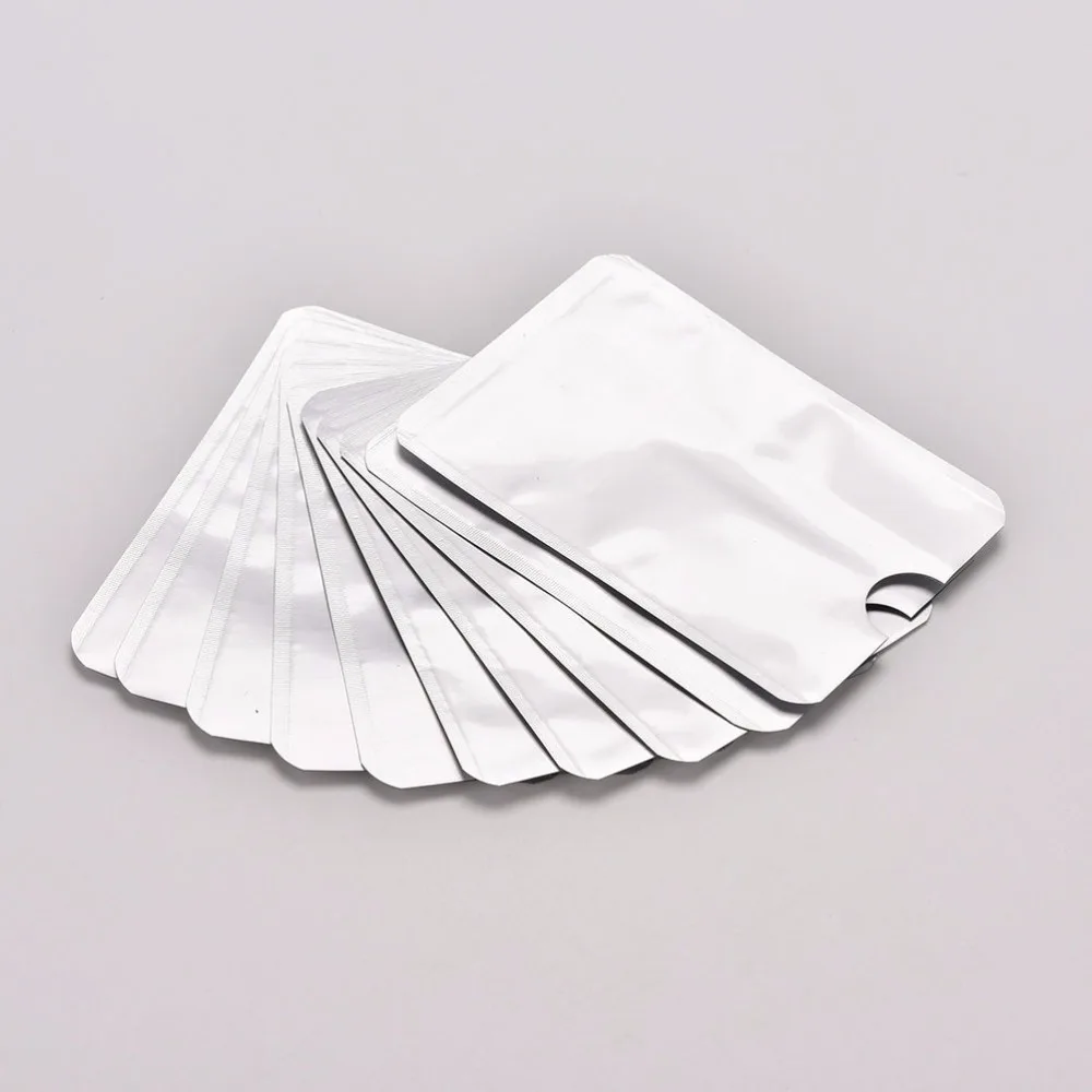 10Pcs RFID Secure Protector Blocking Bank Card Holder ID Bank Card Case Protection Metal Credit Card Holder Aluminium Foil
10Pcs RFID Secure Protector Blocking Bank Card Holder ID Bank Card Case Protection Metal Credit Card Holder Aluminium Foil