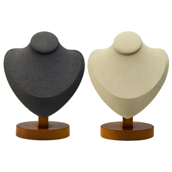 Necklace Pendant Display Stand Solid Woodwith Microfiber for Jewellery Exhibition Holder Shelf
Necklace Pendant Display Stand Solid Woodwith Microfiber for Jewellery Exhibition Holder Shelf