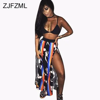 2020 Spring Colorful Printed Sexy Two Piece Matching Set Women Bandage Bikini Bra + High Waist Split Loose Sexy Maxi Skirts Suit
2020 Spring Colorful Printed Sexy Two Piece Matching Set Women Bandage Bikini Bra + High Waist Split Loose Sexy Maxi Skirts Suit