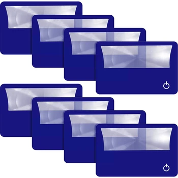 8 Pieces Credit Card Magnifier Bundle Wallet Purse Magnifying Glass LED Illuminated Magnifier 3X Pocket Card for Reading (Blue)
8 Pieces Credit Card Magnifier Bundle Wallet Purse Magnifying Glass LED Illuminated Magnifier 3X Pocket Card for Reading (Blue)