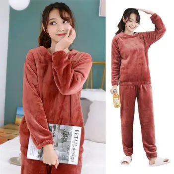 Autumn Winter Flannel Women Coral Fleece Pyjamas Sleepwear Loungewear Pijamas
Autumn Winter Flannel Women Coral Fleece Pyjamas Sleepwear Loungewear Pijamas