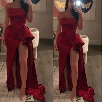 Elegant Burgundy Ruched Ruffles Pleat Off-shoulder Mermaid Evening Dresses Simple Strapless Sleeveless Prom Gown вечернее платье
Elegant Burgundy Ruched Ruffles Pleat Off-shoulder Mermaid Evening Dresses Simple Strapless Sleeveless Prom Gown вечернее платье