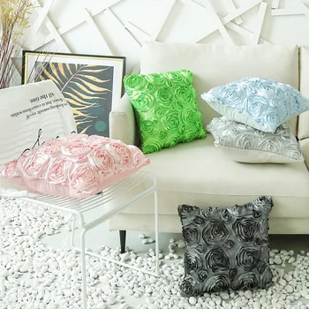 3D Rose Flower Design Satin Fabric Cushion Cover Simple Style Solid Color Square Pillow Cover Wedding Home Decoration 45*45cm
3D Rose Flower Design Satin Fabric Cushion Cover Simple Style Solid Color Square Pillow Cover Wedding Home Decoration 45*45cm