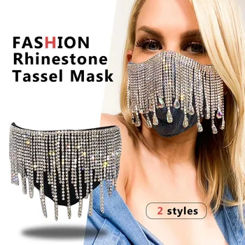Sexy Shiny Rhinestone Tassel Mask Face Accessories Dance Party Decor Face Jewelry For Women Wedding Nightclub Decoration
Sexy Shiny Rhinestone Tassel Mask Face Accessories Dance Party Decor Face Jewelry For Women Wedding Nightclub Decoration