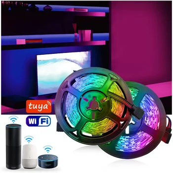 Smart WIFI LED Strip Light Work with Alexa Google Assistant Voice Control RGB 2835 Lights Strip 12V 5050 Christmas Decoration
Smart WIFI LED Strip Light Work with Alexa Google Assistant Voice Control RGB 2835 Lights Strip 12V 5050 Christmas Decoration