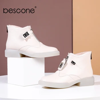 BESCONE New Stylish Ankle Boots High Quailty Round Toe Square Low-Heel Zipper Boots Comfortable Anti-skid Warm Women Shoes BO685
BESCONE New Stylish Ankle Boots High Quailty Round Toe Square Low-Heel Zipper Boots Comfortable Anti-skid Warm Women Shoes BO685