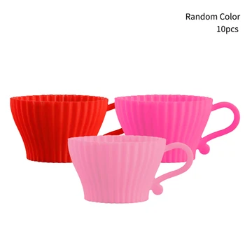 10pcs Baking Cups Muffin Cupcake Soft DIY Mold Decorating Silicone Chocolate Bakeware Kitchen Round With Handle Random Color
10pcs Baking Cups Muffin Cupcake Soft DIY Mold Decorating Silicone Chocolate Bakeware Kitchen Round With Handle Random Color