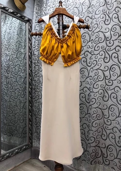 2020 Spring and Summer New Women's Color Matching Stitching Back Cross Backless Decorative Sleeveless Dress 716
2020 Spring and Summer New Women's Color Matching Stitching Back Cross Backless Decorative Sleeveless Dress 716