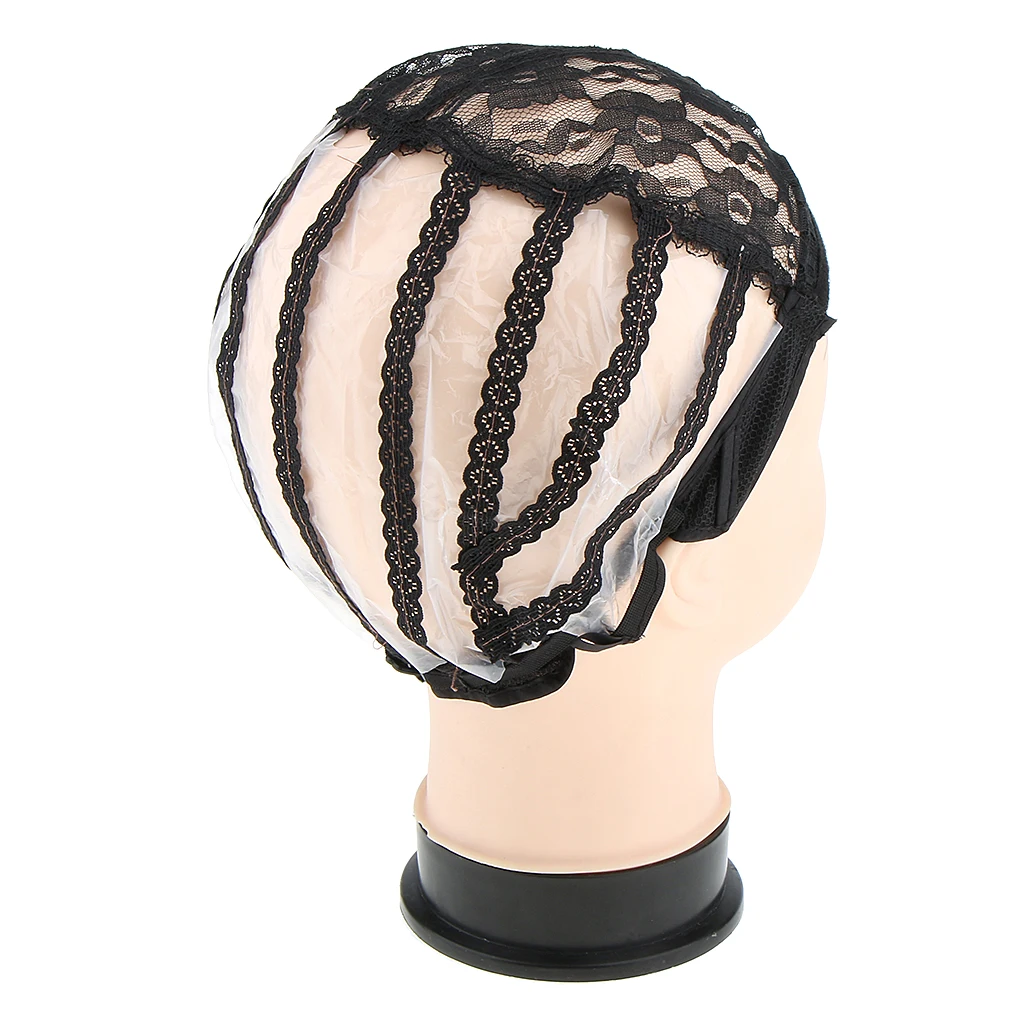 Breathable Adjustable Straps Lace Wig Cap Wigs Making Weave Accessories Mesh Snood Net for Women Men Short Long Hair Black Breathable Adjustable Straps Lace Wig Cap Wigs Making Weave Accessories Mesh Snood Net for Women Men Short Long Hair Black