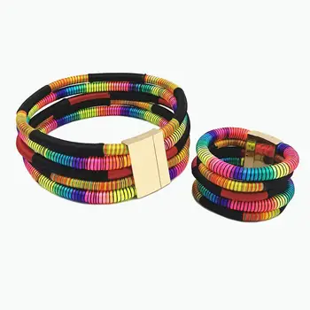 MANILAI Africa Choker Necklace Jewelry Sets Fashion Colorful Multilayers Statement Necklaces Bracelets Set Women Bijoux Indian
MANILAI Africa Choker Necklace Jewelry Sets Fashion Colorful Multilayers Statement Necklaces Bracelets Set Women Bijoux Indian