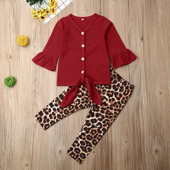 Pudcoco Autumn Toddler Baby Girl Clothes Solid Color Flare Long Sleeve Button Tops Leopard Print Long Pants 2Pcs Outfits Set
Pudcoco Autumn Toddler Baby Girl Clothes Solid Color Flare Long Sleeve Button Tops Leopard Print Long Pants 2Pcs Outfits Set