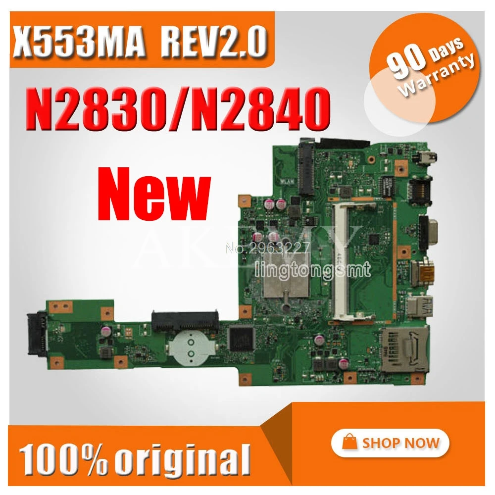 For ASUS X553MA X503M F503M Motherboard With N2840 CPU Mainboard 60NB04X0-MB1B00