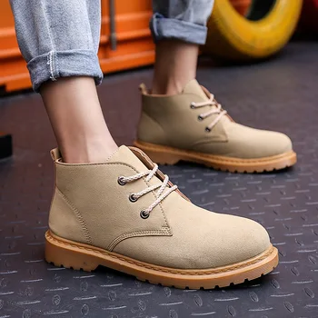 2019 New Flat heel men booties Pu Shoes male Round head Solid Color Lace up fashion Men's Spring Autumn boots Size 39-44
2019 New Flat heel men booties Pu Shoes male Round head Solid Color Lace up fashion Men's Spring Autumn boots Size 39-44