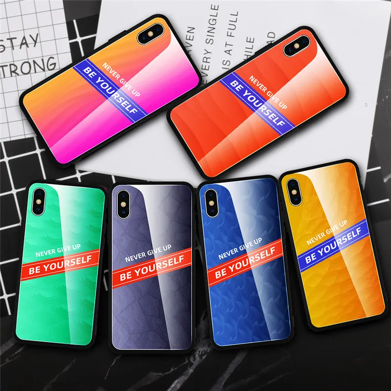 Gradient Colour Phone Case For iPhone XR Xs Max Tempered Glass Back Cover on For iPhone 7 8 6s plus Coque capa
Gradient Colour Phone Case For iPhone XR Xs Max Tempered Glass Back Cover on For iPhone 7 8 6s plus Coque capa