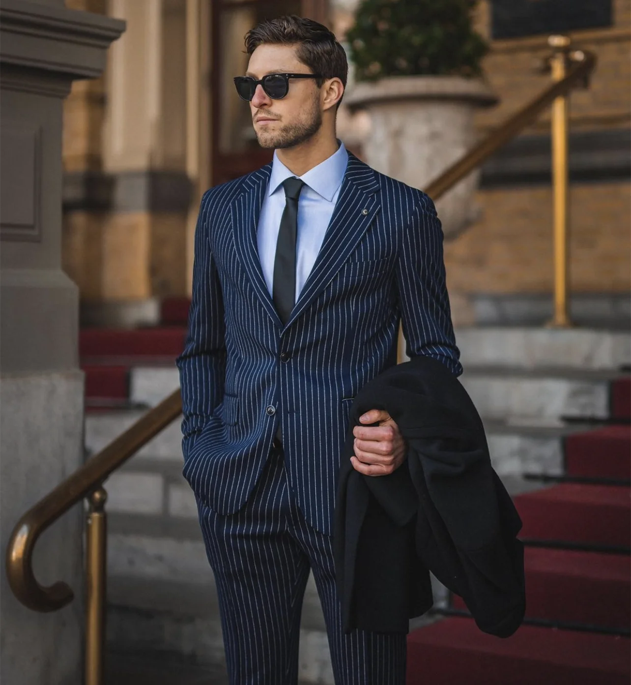 Navy Blue Striped Mens Suits Slim Fit 2 Piece Fashion Wedding Marriage Groom Clothes/Tailor Made Outfit Formal Costume Homme Set
Navy Blue Striped Mens Suits Slim Fit 2 Piece Fashion Wedding Marriage Groom Clothes/Tailor Made Outfit Formal Costume Homme Set