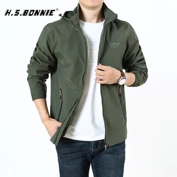 H.S.BONNIE Autumn Men's Thin Jacket Male Casual coat Army Tactics Windbreaker Jacket Mens Waterproof Breathable Hooded
H.S.BONNIE Autumn Men's Thin Jacket Male Casual coat Army Tactics Windbreaker Jacket Mens Waterproof Breathable Hooded