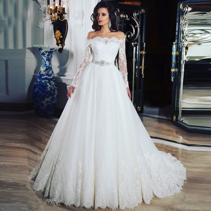 Пышное белое свадебное платье с вырезом лодочкой и длинным рукавом, ТРАПЕЦИЕВИДНОЕ кружевное свадебное платье с аппликацией, 2021, свадебные платья на заказ с открытыми плечами
Пышное белое свадебное платье с вырезом лодочкой и длинным рукавом, ТРАПЕЦИЕВИДНОЕ кружевное свадебное платье с аппликацией, 2021, свадебные платья на заказ с открытыми плечами
