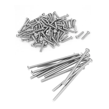 110 Pcs Stainless Steel Hex Socket Button Head Bolts Screws Hex Socket Bolts, 100 Pcs M3X16mm & 10 Pcs M4x75mm