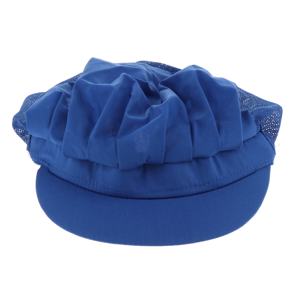 2Pcs Dark Blue Half Mesh Men Women Chef Hat Adjustable Elastic Cooking Catering Cap Breathable Hats Workshop Uniforms Caps 2Pcs Dark Blue Half Mesh Men Women Chef Hat Adjustable Elastic Cooking Catering Cap Breathable Hats Workshop Uniforms Caps
