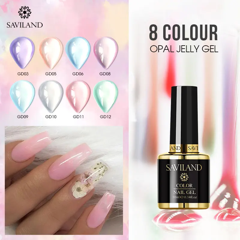 SAVILAND Rainbow Color Jelly Nails Jellies Glass Candy Summer Hot Sell Series Translucent UV Nails Gel Soak Off Gel Polish 10ml
SAVILAND Rainbow Color Jelly Nails Jellies Glass Candy Summer Hot Sell Series Translucent UV Nails Gel Soak Off Gel Polish 10ml