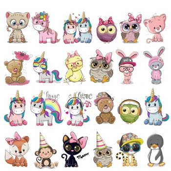 Cute Animal Patch Iron on Transfer Cartoon Cat Unicorn Owl Bear Patches for Kids Clothing Applique Heat Transfer DIY Stickers D
Cute Animal Patch Iron on Transfer Cartoon Cat Unicorn Owl Bear Patches for Kids Clothing Applique Heat Transfer DIY Stickers D