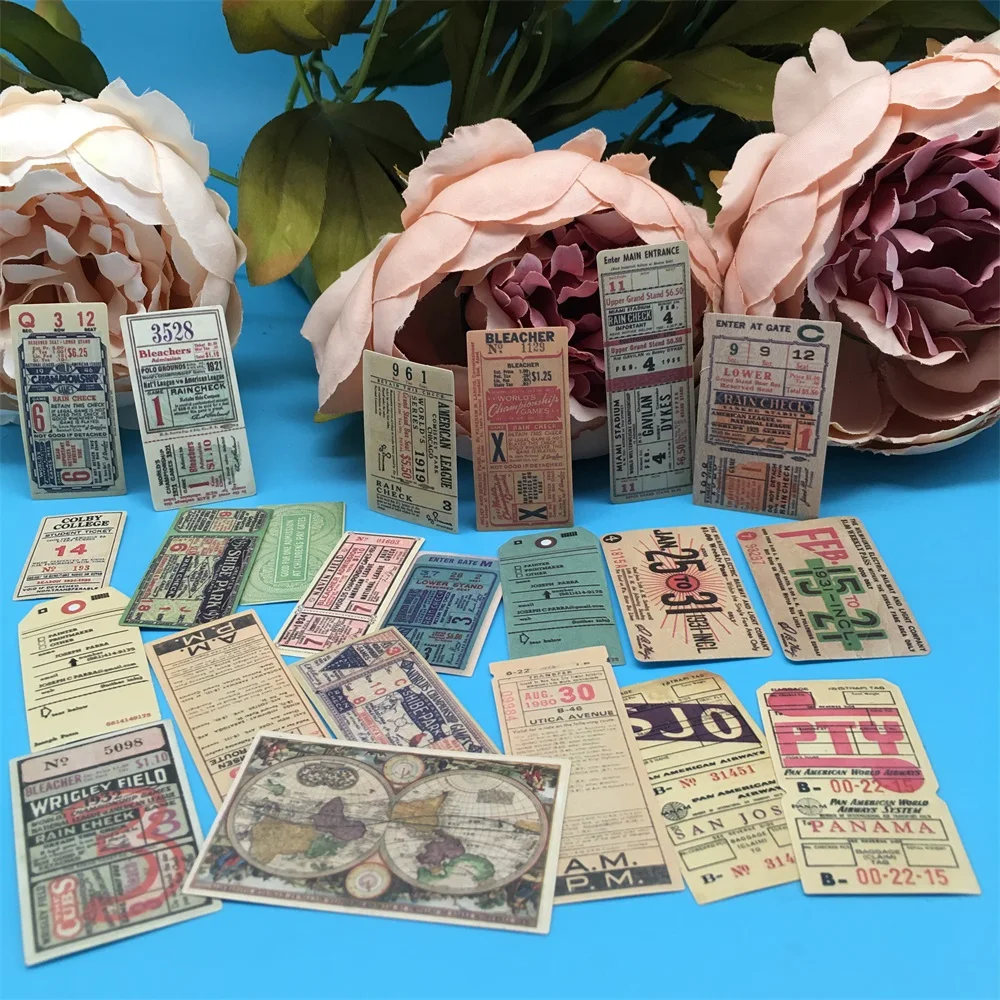 22Pcs/Pack Vintage European Ticket Label Sticker DIY Craft Scrapbooking Album Junk Journal Planner Decorative Stickers 
22Pcs/Pack Vintage European Ticket Label Sticker DIY Craft Scrapbooking Album Junk Journal Planner Decorative Stickers
