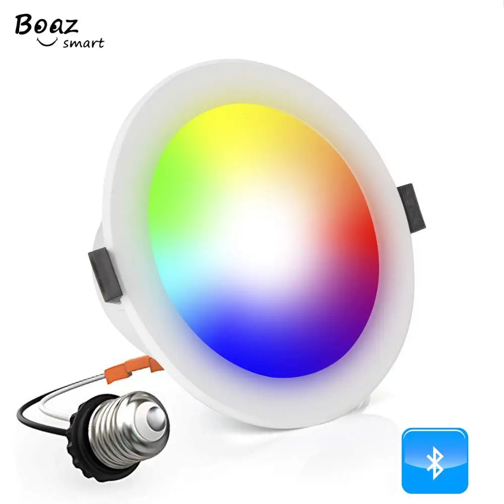 Фото BOAZ 4 дюймов Bluetooth сетка встраиваемый потолочный светильник RGBCW светодиодный с