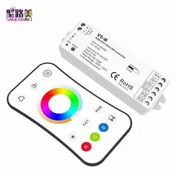 V5-M+R17 12-24VDC RGB+CCT LED Strip Controller Set RF 2.4GHz PWM constant voltage For SMD 5050 led strip light tape ribbon
V5-M+R17 12-24VDC RGB+CCT LED Strip Controller Set RF 2.4GHz PWM constant voltage For SMD 5050 led strip light tape ribbon