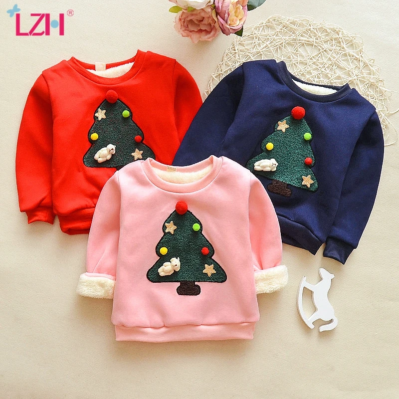 Фото LZH 2021 зимний осенний плюшевый свитер для маленьких мальчиков Теплый