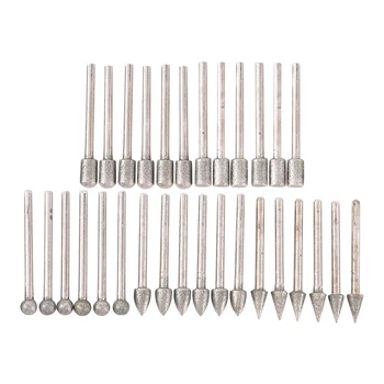 30Pcs 3.0mm Diamond Drill Shank Bits Set for Power Tool Accessories for Metal Glass Agate Drilling Grinding Engraving
30Pcs 3.0mm Diamond Drill Shank Bits Set for Power Tool Accessories for Metal Glass Agate Drilling Grinding Engraving