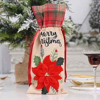 1pc Christmas Red Wine Bottle Cover Linen Champagne Bag Home Festival Santa Red Flower Christmas Party Home Decorations
1pc Christmas Red Wine Bottle Cover Linen Champagne Bag Home Festival Santa Red Flower Christmas Party Home Decorations