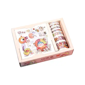 Kawaii Gift Package Sticker with 7pcs Washi Tape Set Scrapbooking Masking Tapes Paper Decoration
Kawaii Gift Package Sticker with 7pcs Washi Tape Set Scrapbooking Masking Tapes Paper Decoration
