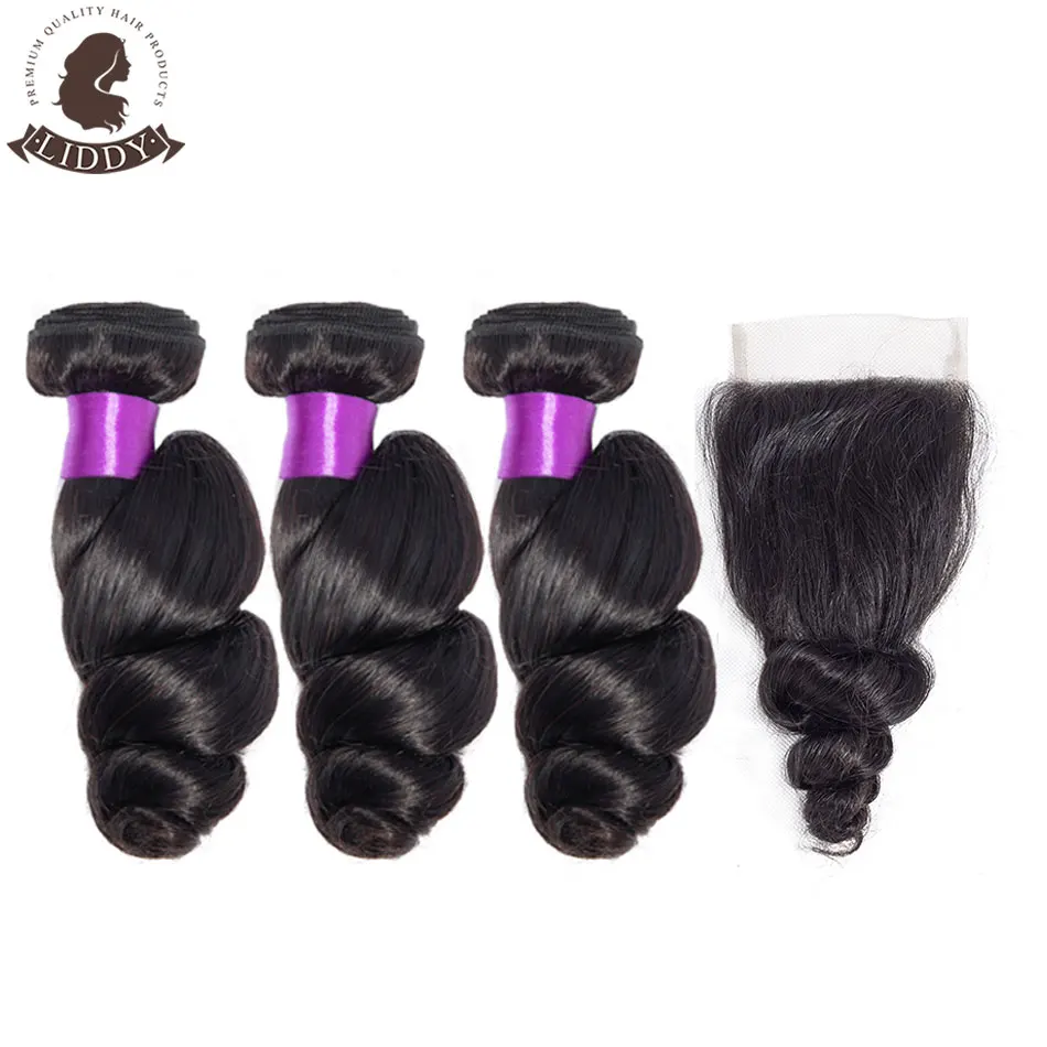 Liddy Loose Wave Bundles With Closure Peruvian Hair Bundles With Closure 100% Human Hair Natural Color Non-remy Hair Extensions
Liddy Loose Wave Bundles With Closure Peruvian Hair Bundles With Closure 100% Human Hair Natural Color Non-remy Hair Extensions