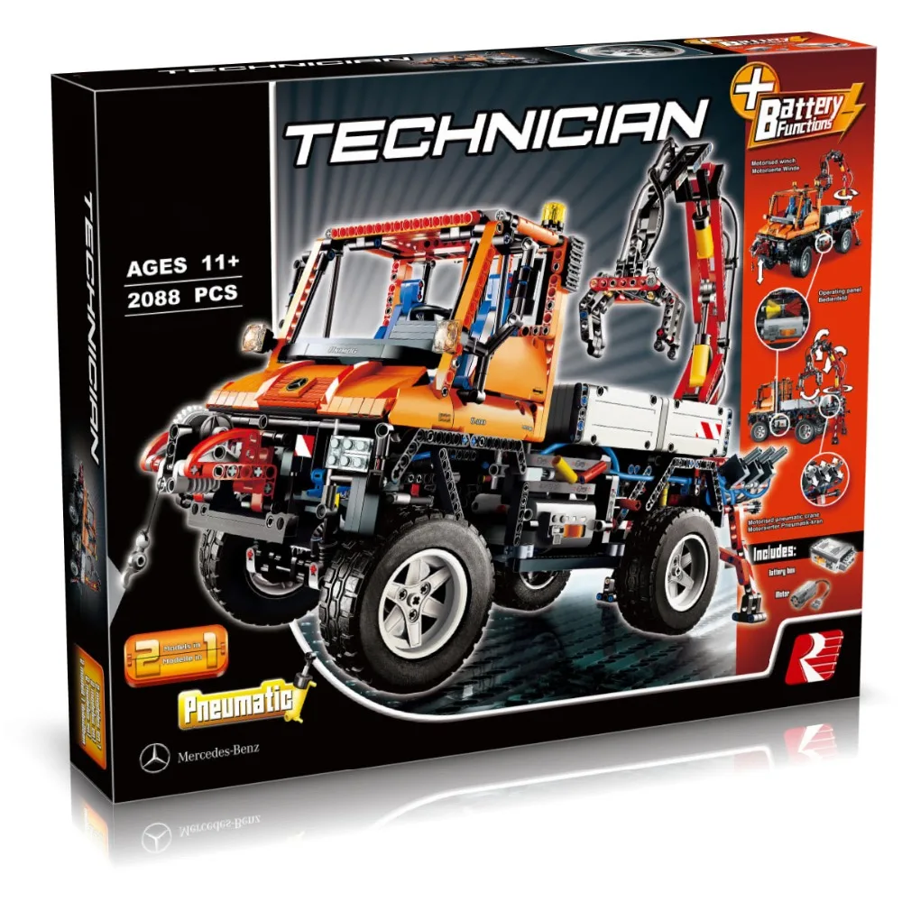 20019 2088Pcs Technic Truck Unimog U400 Compatible with 8110 Model Building Kits toys hobby Educational Blocks Bricks Gifts
20019 2088Pcs Technic Truck Unimog U400 Compatible with 8110 Model Building Kits toys hobby Educational Blocks Bricks Gifts