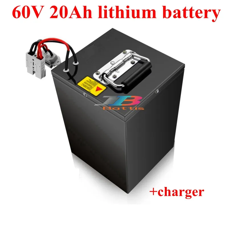 Фото Steel case battery 60v 20Ah Lithium 50A BMS 3000w for scooter ATV EV RV Golf cart tricycles solar panal inverter + charger | Электроника