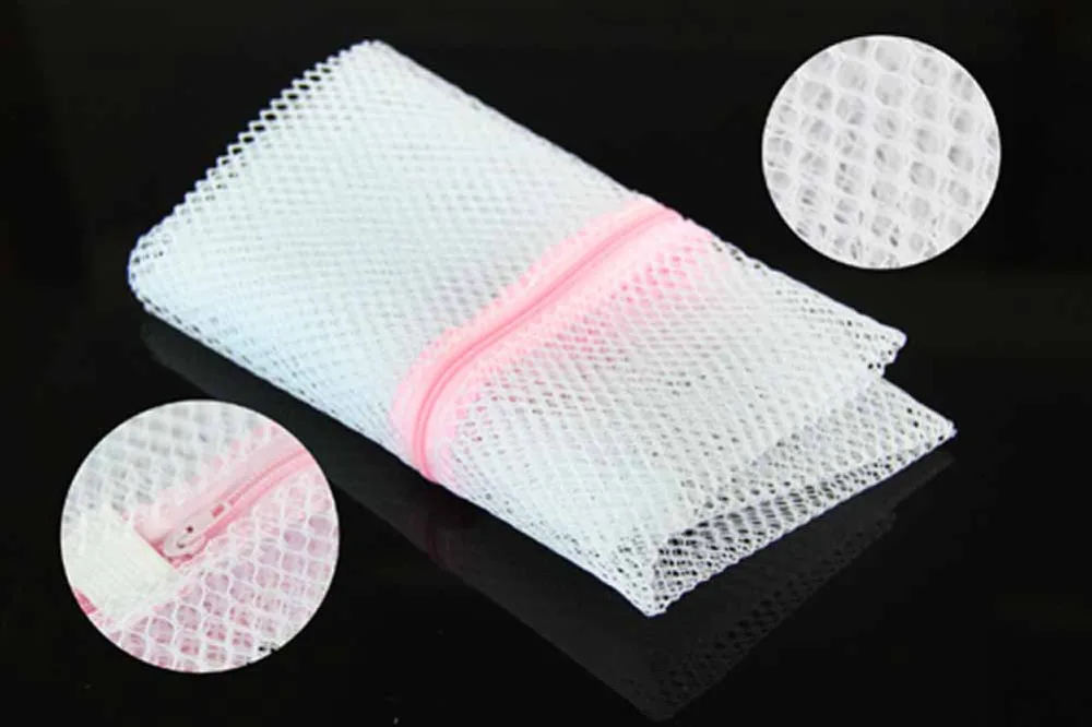 1PCS Clothes Washing Machine Laundry Bra Aid Lingerie Mesh Net Wash Bag Pouch Basket femme 3 Sizes