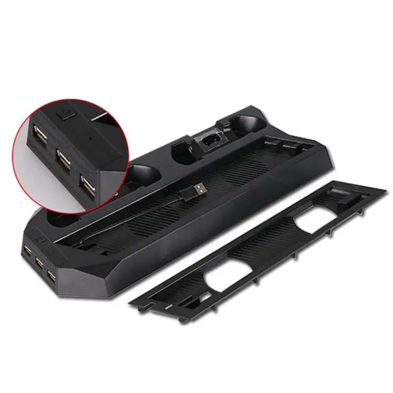 Brand New and High Quality Vertical Stand Charger for PS4 Slim Pro Dual Console Controller Charging Station with Cooling Fan
Brand New and High Quality Vertical Stand Charger for PS4 Slim Pro Dual Console Controller Charging Station with Cooling Fan