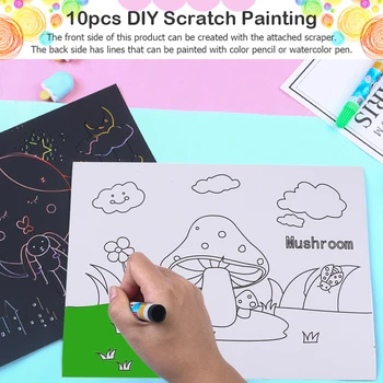 Simple &Easy 10pcs DIY Fruit Series Art Doodle Scraping Painting Puzzle Drawing Toys Portable Interactive Present Drawing Toys
Simple &Easy 10pcs DIY Fruit Series Art Doodle Scraping Painting Puzzle Drawing Toys Portable Interactive Present Drawing Toys