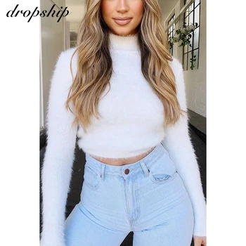 Crop Turtleneck Sweater Tops Autumn Winter Knitted Jumper Women's Sweaters Casual Slim-fit Long Sleeve Pullovers Female Jumper 
Crop Turtleneck Sweater Tops Autumn Winter Knitted Jumper Women's Sweaters Casual Slim-fit Long Sleeve Pullovers Female Jumper