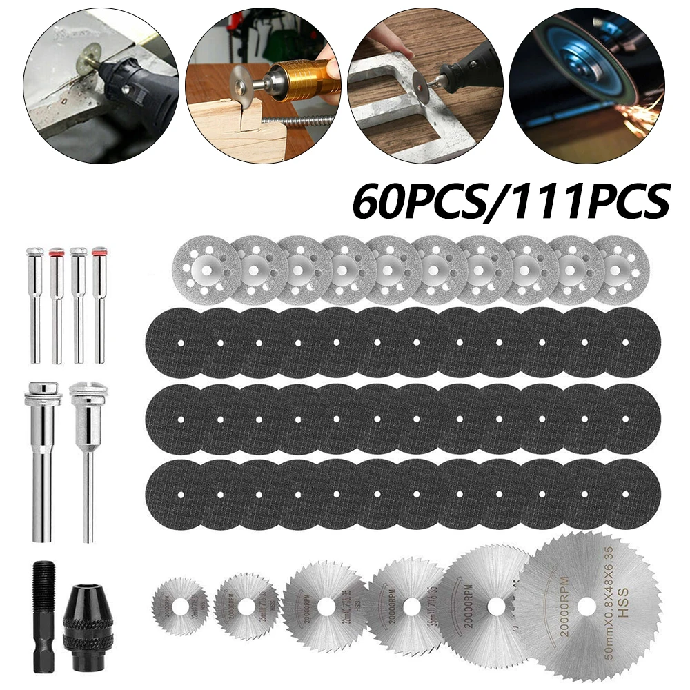 60/111pcs Diamond Cutting Discs Sanding Grinding Wheel Circular Saw Blade Woodworking Metal Dremel Drill Rotary Tool Accessories
60/111pcs Diamond Cutting Discs Sanding Grinding Wheel Circular Saw Blade Woodworking Metal Dremel Drill Rotary Tool Accessories