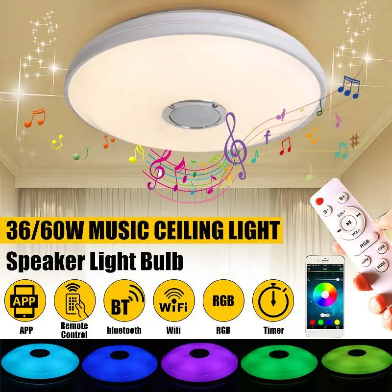 Smart 36W 60W Music LED Ceiling Lights Modern RGB Led Ceiling Lamps Living Room APP bluetooth Music Light Led Ceiling Lighting
Smart 36W 60W Music LED Ceiling Lights Modern RGB Led Ceiling Lamps Living Room APP bluetooth Music Light Led Ceiling Lighting
