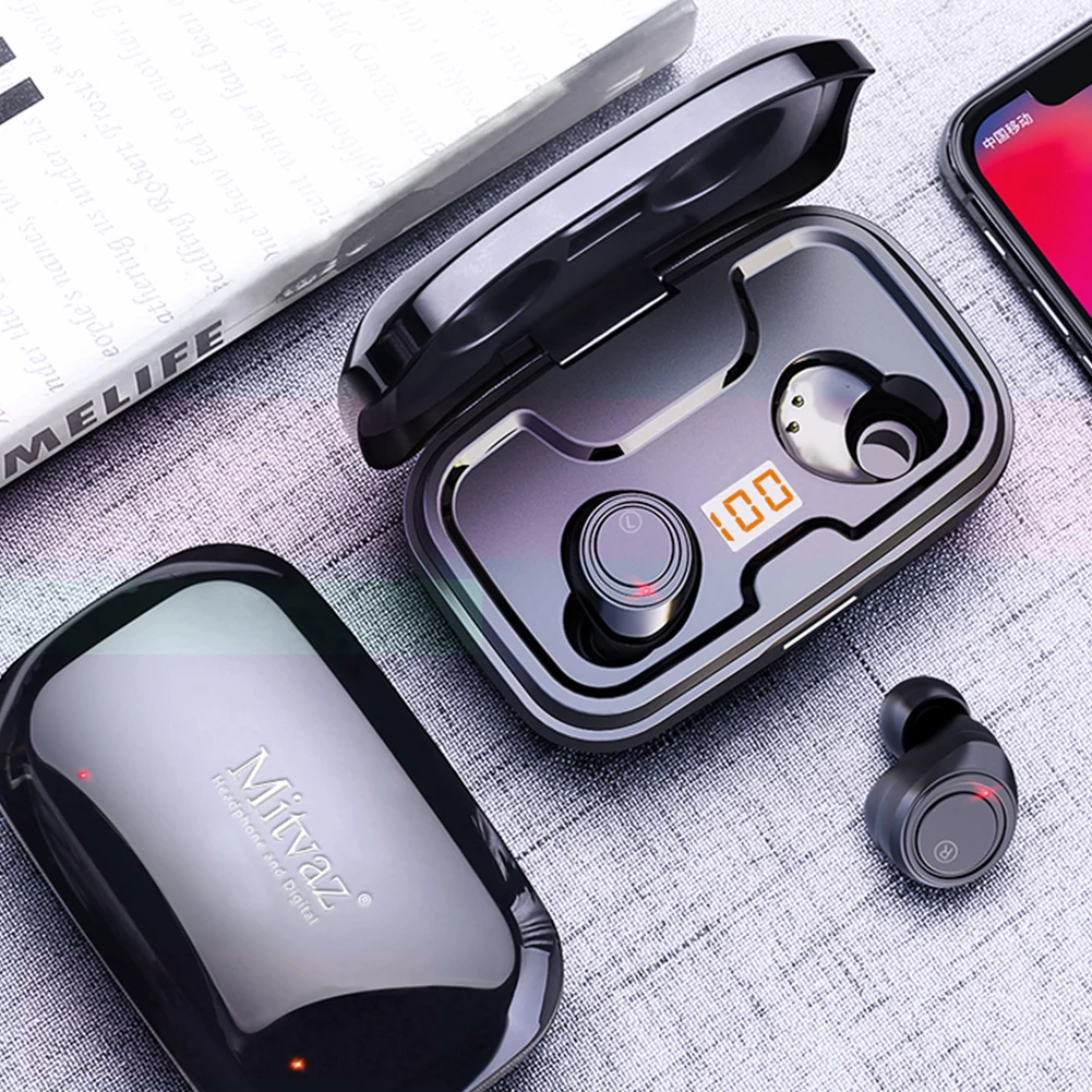 Sport Earphones Bluetooth Earphones Wireless Earbuds With Display Surround Sound Effect Long Standby Time With Charging Case
Sport Earphones Bluetooth Earphones Wireless Earbuds With Display Surround Sound Effect Long Standby Time With Charging Case