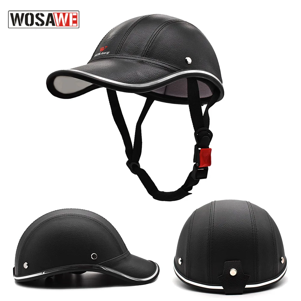 

WOSAWE Water Repellent Cycling Helmets PU Leather Equestrian Sports Horse-riding Bike Bicycle EPS Foam Protection Safety Caps