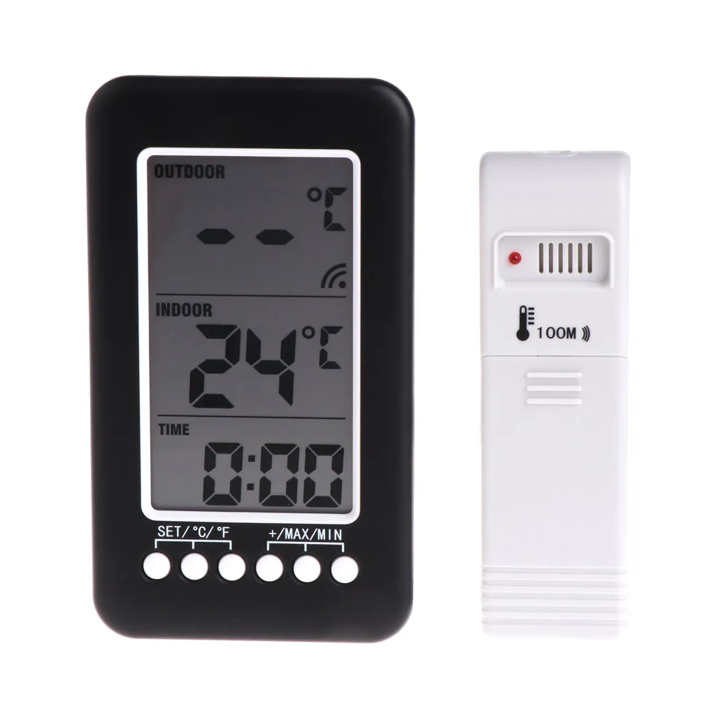 In/Outdoor Digital Wireless Thermometer Weather Station Clock ℃/℉ Hygrometer 
In/Outdoor Digital Wireless Thermometer Weather Station Clock ℃/℉ Hygrometer